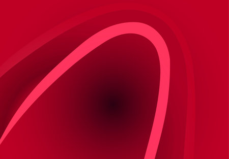 Abstract background with curved lines in red colors. Vector illustration for your design.