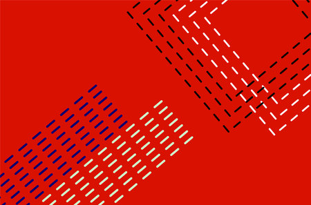 Seamless geometric pattern in red and white. Vector illustration.