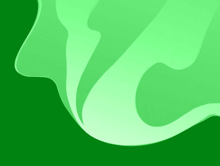 abstract background with smooth lines in green and white colors, vector illustrationのイラスト素材