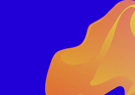 Abstract background with orange and blue waves. Vector illustration for your designのイラスト素材