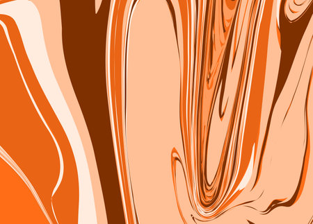 abstract background in the form of an orange and brown wavy patternのイラスト素材
