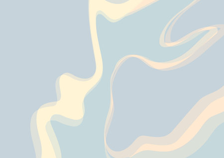 Abstract background with wavy lines. Pastel colors. Vector illustration.のイラスト素材