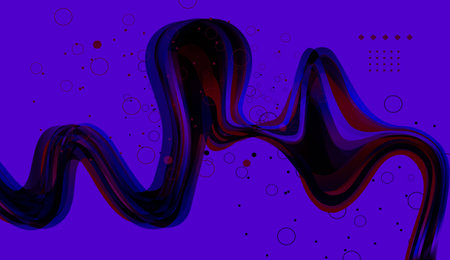 abstract vector background with blue and purple waves. 3d illustration