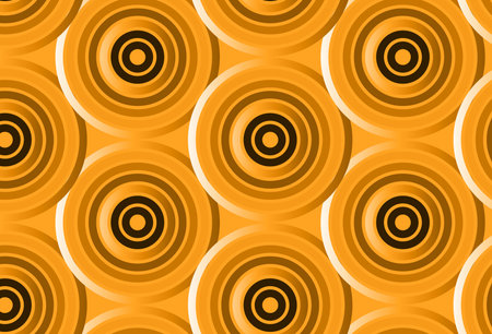 Abstract orange background with circles. Seamless pattern. Vector.
