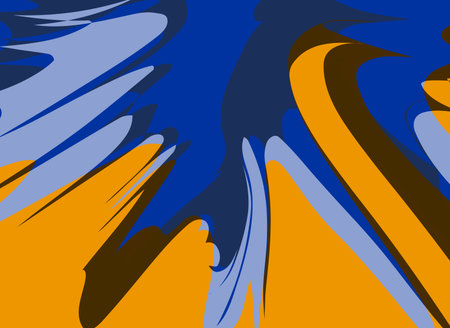 abstract background with blue, orange and yellow spots. vector illustrationのイラスト素材