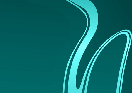 abstract background with smooth lines in turquoise and blue colorsのイラスト素材