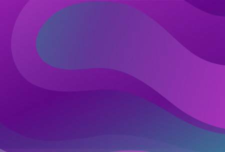 Abstract background with smooth wavy lines in purple colors. Vector illustration.のイラスト素材