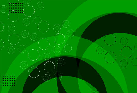 Abstract green background with circles and dots. Vector illustration for your designのイラスト素材
