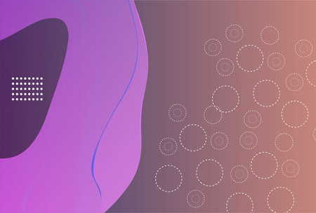Abstract background with wavy lines and circles. Vector illustration for your design.のイラスト素材