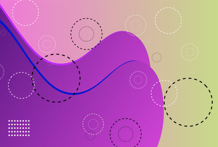 abstract background with wavy lines and circles. Vector illustration.のイラスト素材