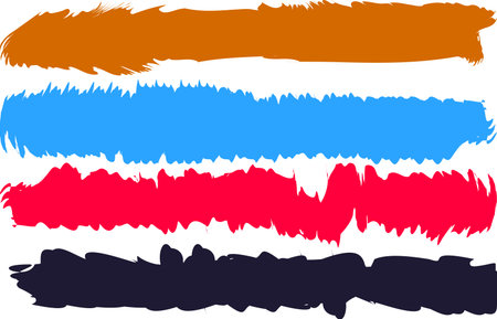 Set of grunge brush strokes. Vector illustration. Grunge texture.のイラスト素材