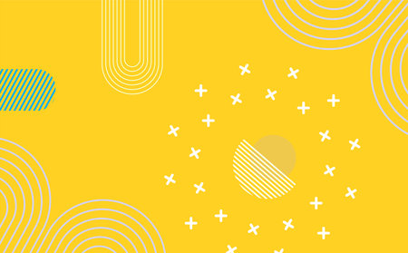 abstract Retro geometric background. Gradient color poster with flat figures. Banner Design&#x9;のイラスト素材