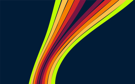 abstract background with rainbow colors on dark blue background, vector illustrationのイラスト素材