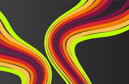 abstract background with colorful wavy lines. eps10 vectorのイラスト素材