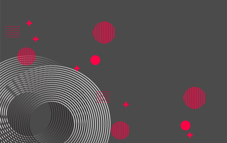 Abstract background with circles and lines. Vector illustration for your design.のイラスト素材