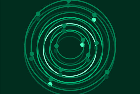 Abstract background with circles and lines. Vector illustration for your design.のイラスト素材