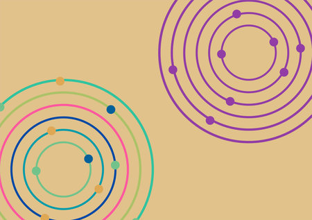 Abstract background with circles and lines. Vector illustration. Eps 10.のイラスト素材