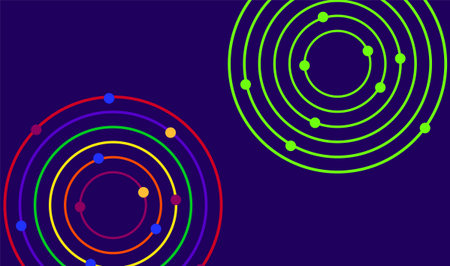 Abstract background with circles and lines. Vector illustration for your design.のイラスト素材