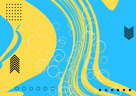 Abstract background with wavy lines and dots. Vector Illustration.のイラスト素材