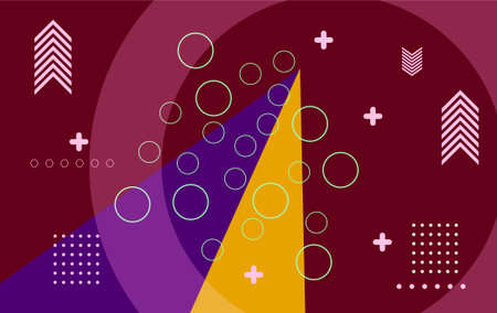 Abstract background with geometric shapes and memphis elements. Vector illustration.