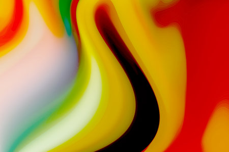 abstract background with smooth lines in red, yellow and green colorsの写真素材