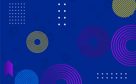 Abstract geometric background with circles and lines. Vector illustration. Eps 10