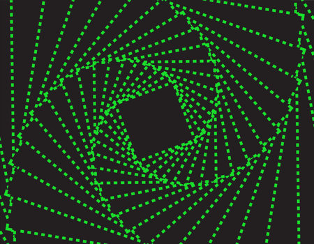 Abstract green background with optical illusion. Vector illustration for your design.