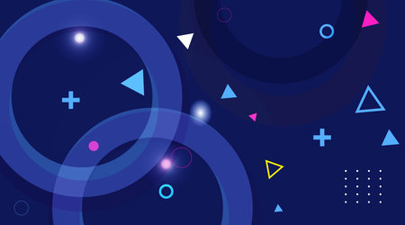 Abstract geometric background with circles and triangles. Vector illustration for your designのイラスト素材
