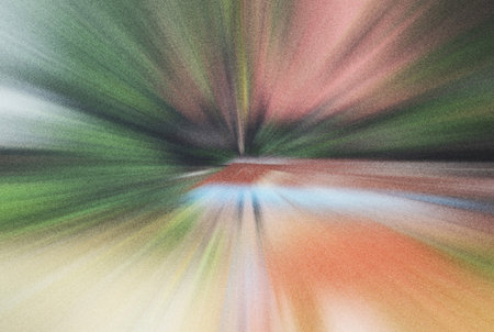 Abstract background with radial zoom effect. Colorful textured background.