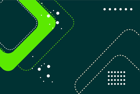 Abstract green background with circles and dots. Vector illustration for your designのイラスト素材