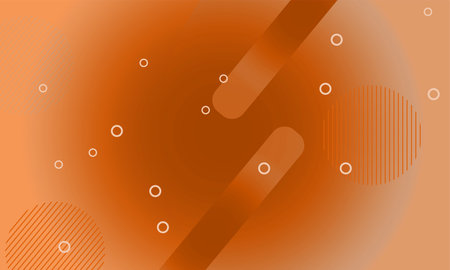 Abstract orange background with circles and lines. Vector illustration for your design.のイラスト素材