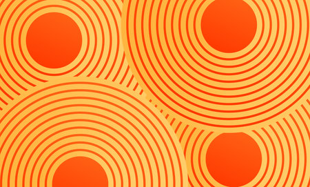 Orange circle pattern on orange background. Vector illustration for your design.のイラスト素材