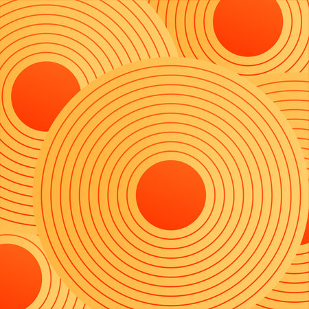 Abstract seamless pattern with circles. Orange background. Vector illustration. Can be used for...