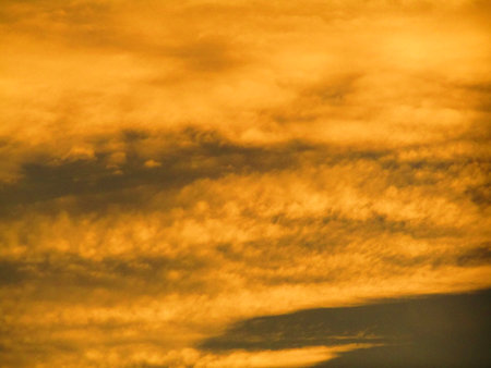 Cloudscape, Colored Clouds at Sunset near the Ocean, in the Sky
