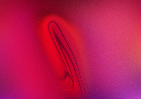A vivid red blue abstract composition featuring a flowing, curved swirl and soft gradient texture....