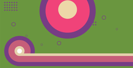 abstract background with circles and lines in retro style, vector illustrationのイラスト素材