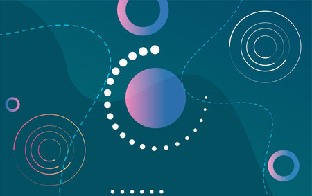 Abstract background with circles and lines. Vector illustration for your design.のイラスト素材