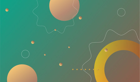 Abstract background with circles and lines. Vector illustration for your design.のイラスト素材