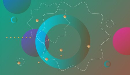 Abstract background with circles and gradients. Applicable for covers, presentations, flyers, posters and banners.のイラスト素材