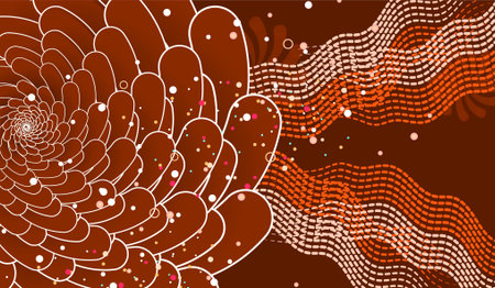 Abstract geometric shapes retro background with circle and dots design elements. retro design perfect for banner and poster designのイラスト素材