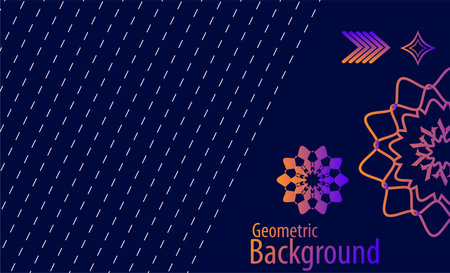 Geometric background with arabesques and stars. Vector illustrationのイラスト素材