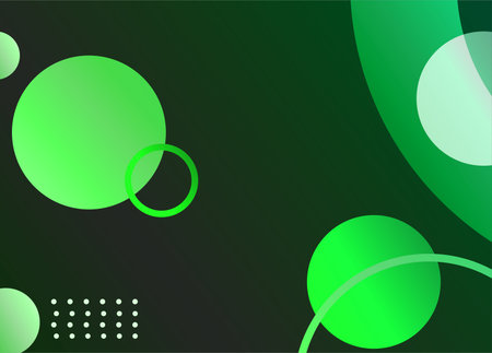 Abstract background with green circles. Vector illustration for your graphic design.のイラスト素材