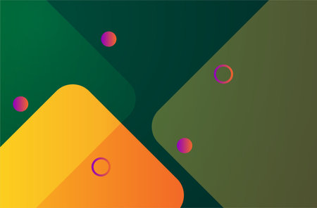 Abstract geometric background with overlapping rounded rectangles and circles. Vector illustrationのイラスト素材
