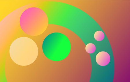 Abstract colorful background with circles and gradients. Vector illustration for your designのイラスト素材