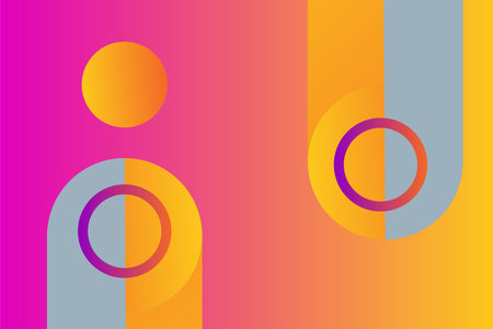 Abstract background with man and circle. Vector illustration. Eps 10.