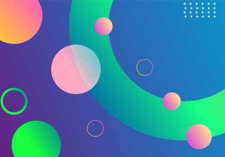Abstract background with colorful circles and dots. Vector illustration for your designのイラスト素材