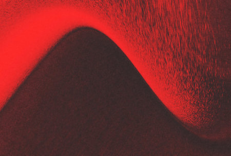 Abstract red background with some smooth lines in it (3d render)の写真素材