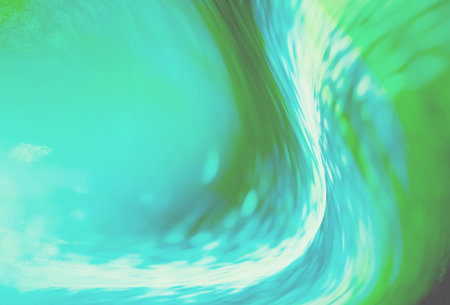 abstract background with defocused lights and shadow - green and blue