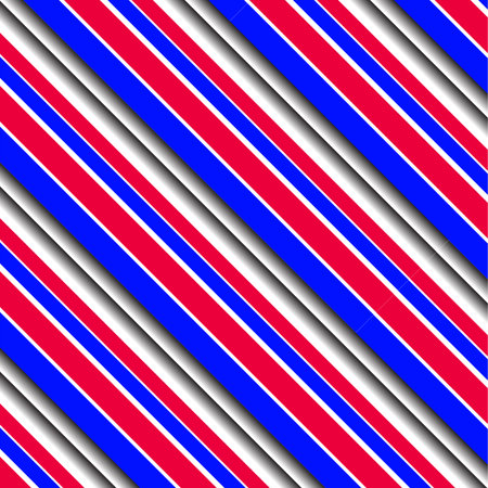 Seamless pattern with diagonal stripes in red, blue and white colors