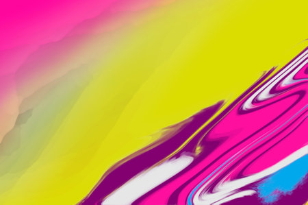 abstract background with smooth lines in pink, yellow and blue colors